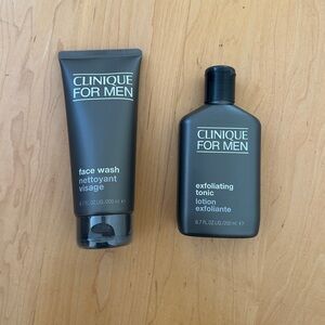 Clinique For Men Face Wash and Exfoliating Tonic